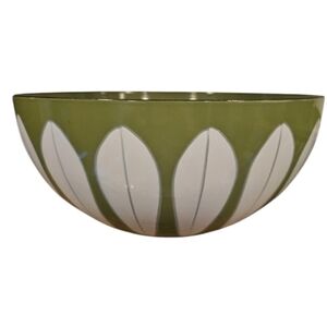 AMAZING CONDITION Catherine holm Mid Century Enamal Lotus Leaf Large Bowl